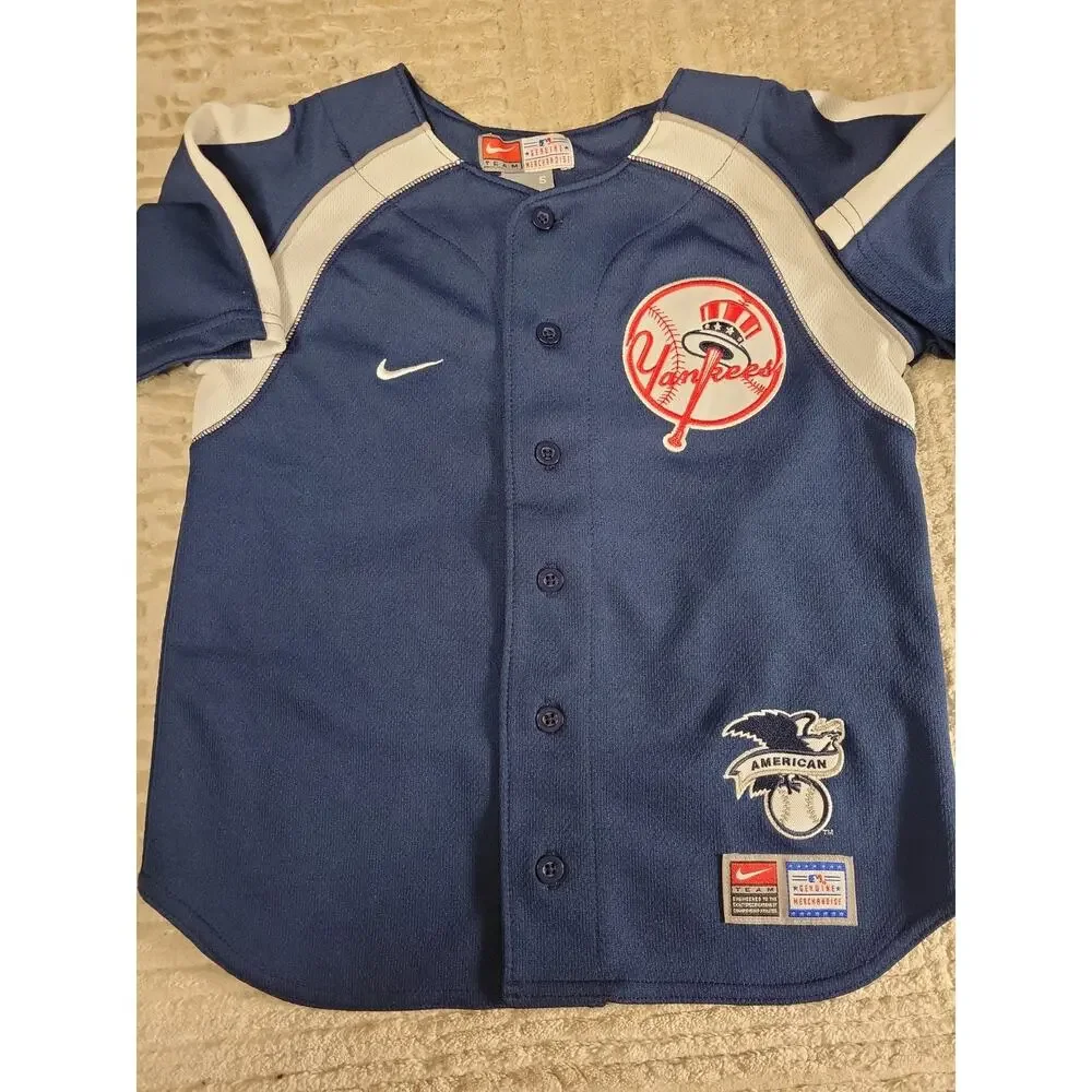 Nike Derek Jeter New York Yankees Jersey baseball MLB Youth Small 5 Boys Kids